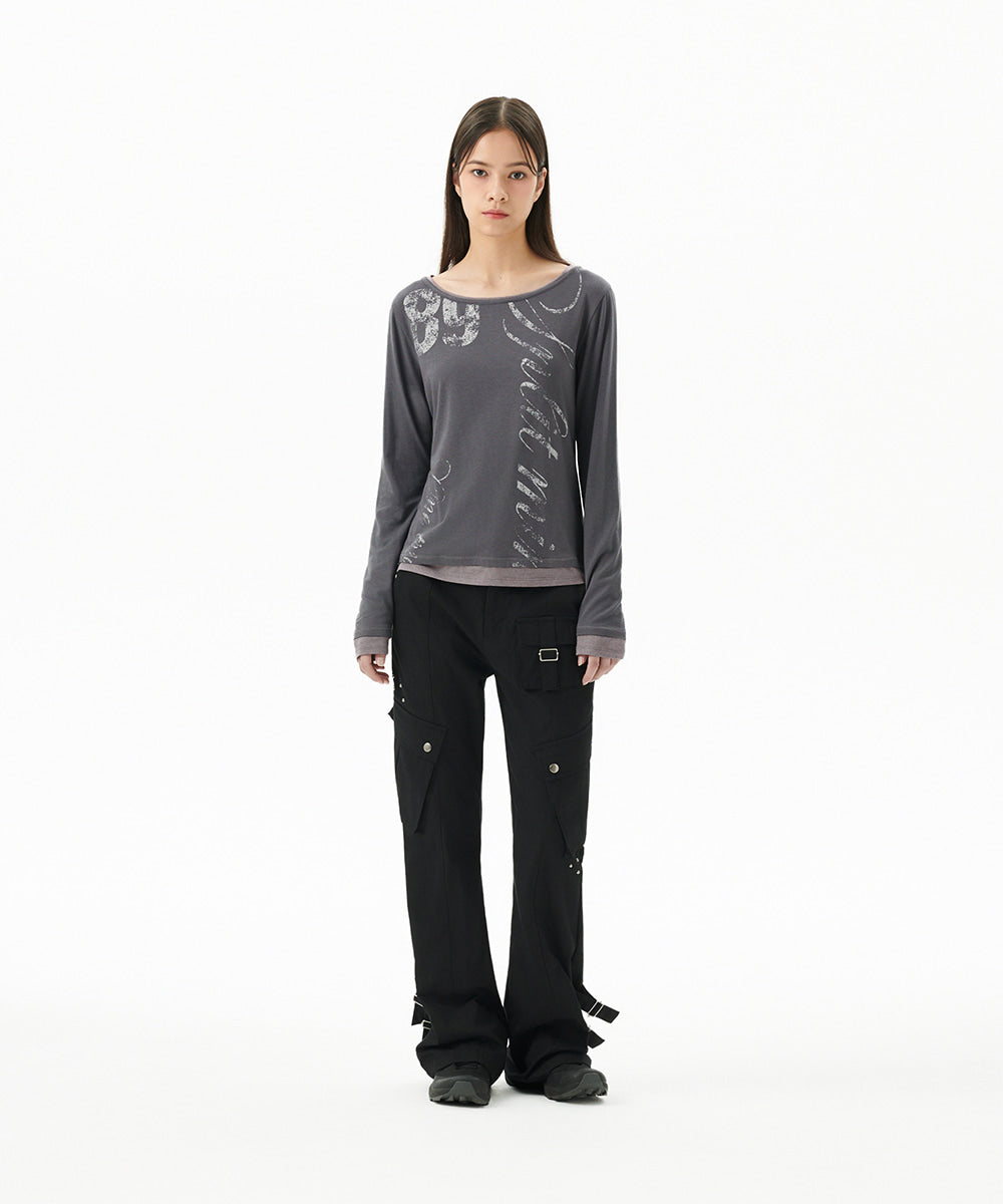 Mahagrid TRUTH LAYERED LONG SLEEVE TEE