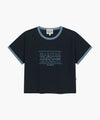 Marithé François Girbaud W CLASSIC LOGO APPLIQUE RINGER CROP TEE ivory