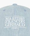 Marithé François Girbaud DENIM WASHING SMALL CLASSIC LOGO COVERED CAP light blue