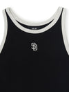 MLB Women's Basic Ringer Crop Sleeveless T-shirt