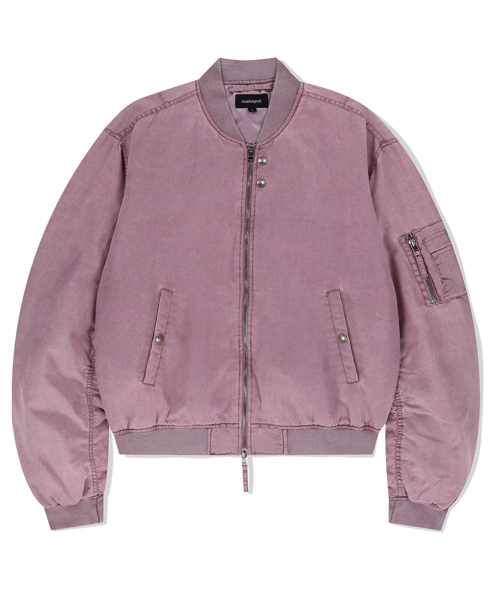 Mahagrid Overdyed MA-1 Jacket in Pink