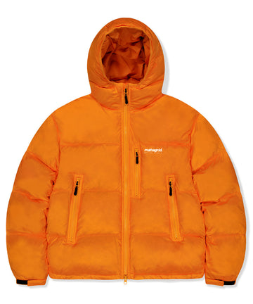 Mahagrid Hooded Down Puffer Jacket Orange