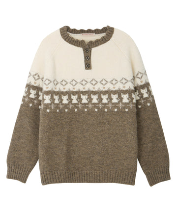 Bitter Cells Cherish Cat Sweater-Mocha