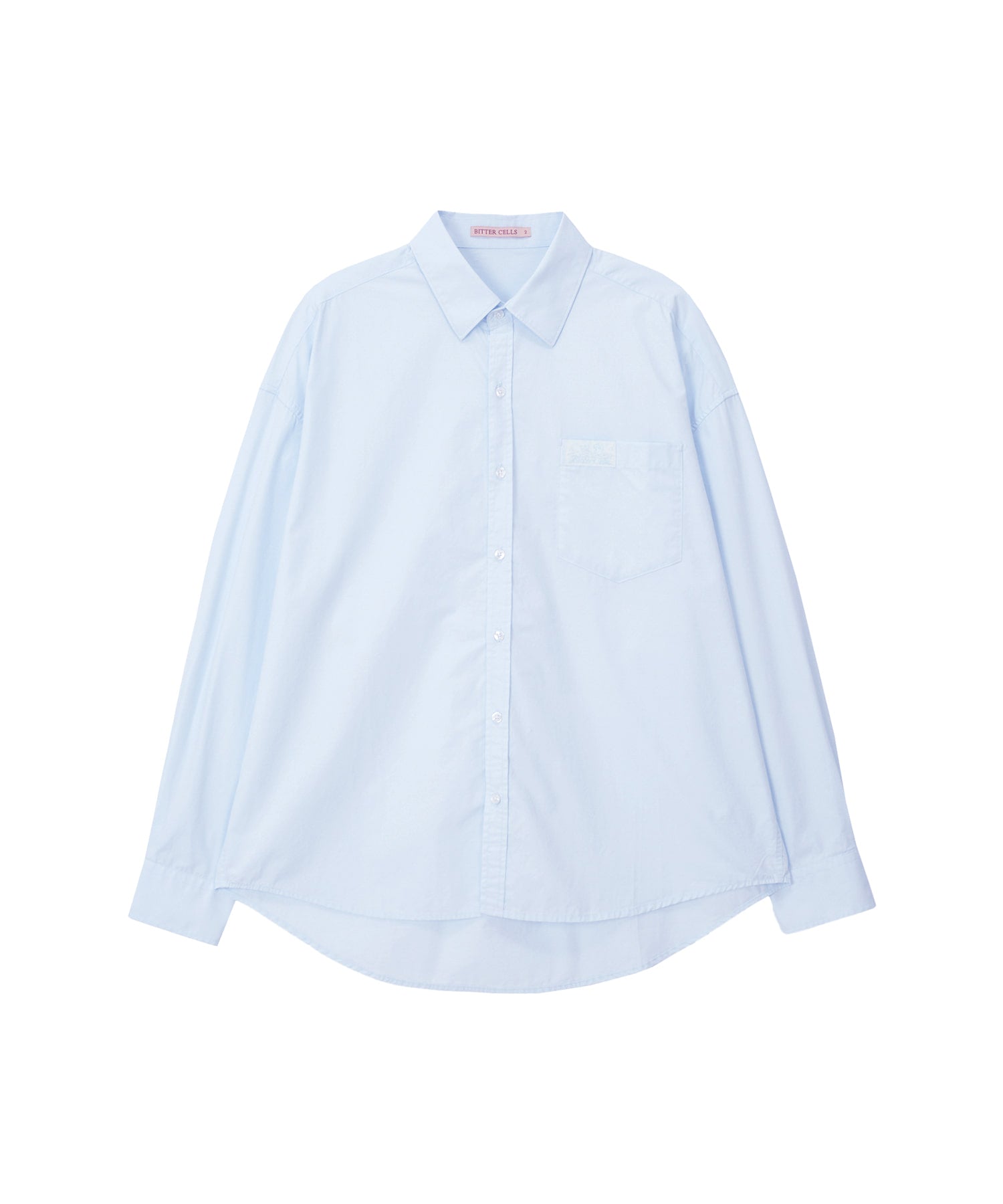 Bitter Cells Melting Paper Overfit Shirt-Sky Blue