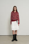 General Idea WOMAN Multi Stripe Loose Collar Knit