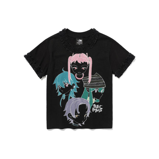 Nice Ghost Club Ghost Angels Lace Tee [Black]