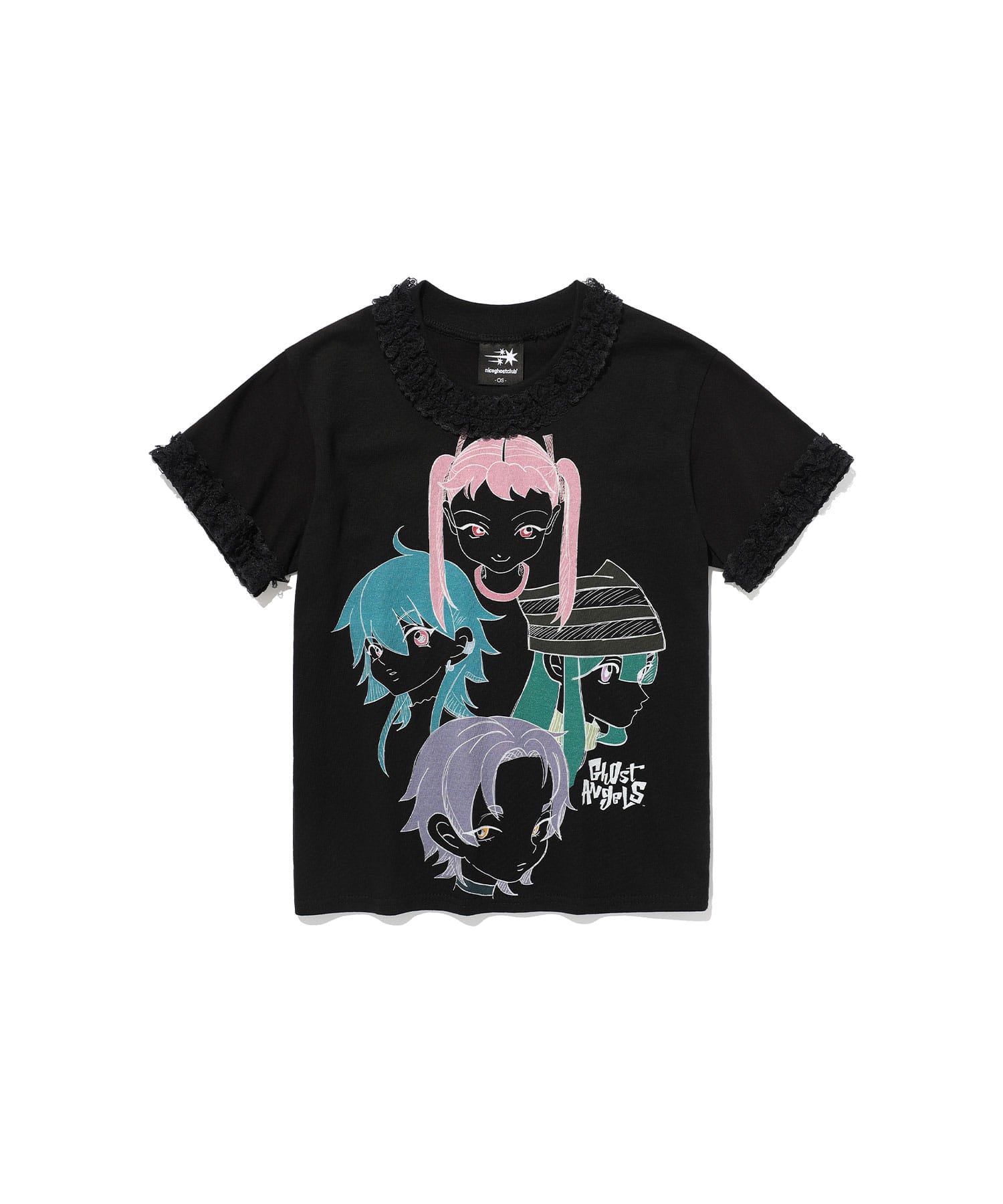 Nice Ghost Club Ghost Angels Lace Tee [Black]
