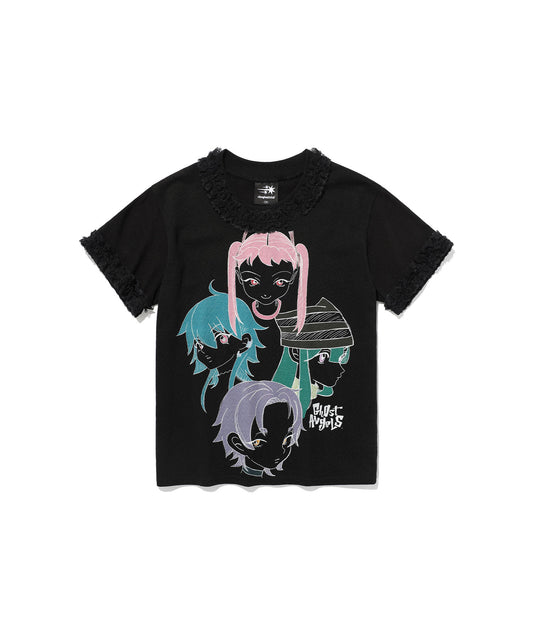Nice Ghost Club Ghost Angels Lace Tee [Black]