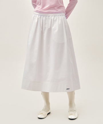 Marithé François Girbaud Women's Cotton Waist Wrinkle Skirt