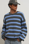 General Idea MAN Stripe Cotton Crew Neck Knit