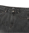 Nice Ghost Club Doodle Graphic Wide Jeans