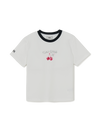 MLB Women's Summer Fruits Lifestyle Slim Semi Crop Ringer T-shirts