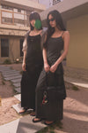 General Idea WOMAN Built-in Cap Backless Sleeveless [CHARCOAL]