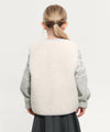 Marithé François Girbaud Kids Classic Logo Reversible Fleece Vest Light Purple