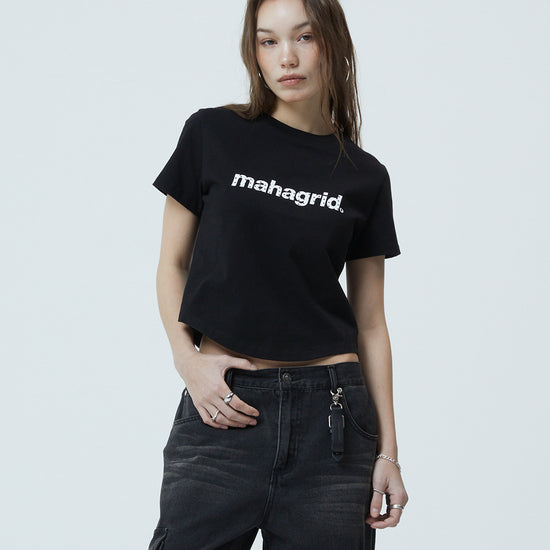 Mahagrid Dot Basic Logo Round Crop Tee