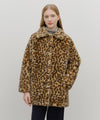 Marithé François Girbaud Women's Mid-Length Shearling Fur Coat in Ivory