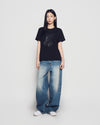 ADLV Woman Fuzzy Rabbit Short Sleeve T-Shirt