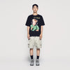 ADLV Headset Boy Lettering Baby Face Short Sleeve T-Shirt