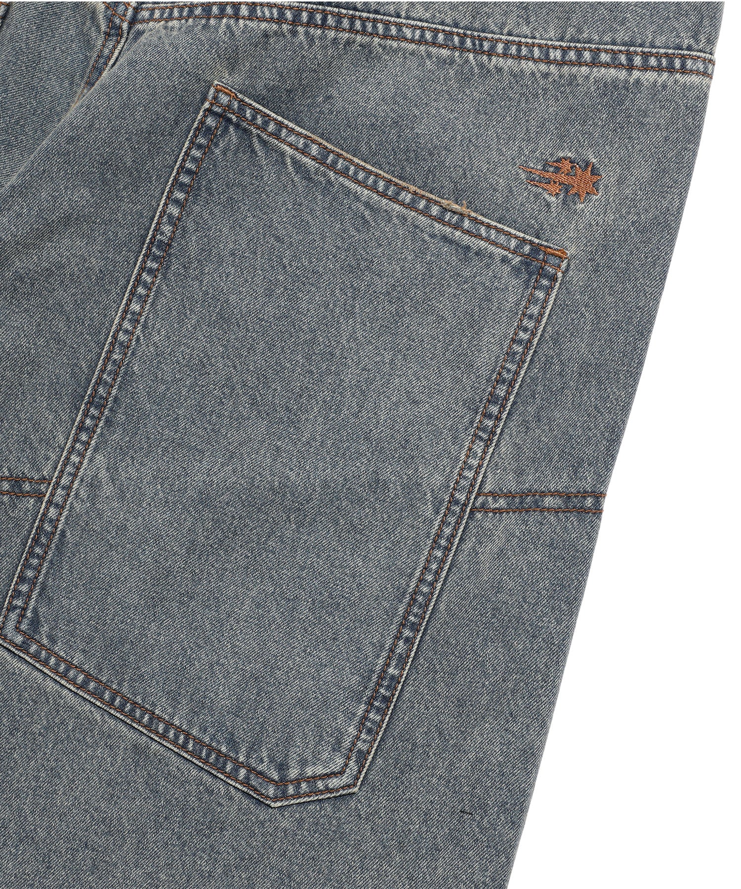 Nice Ghost Club Layered Mesh Denim Shorts