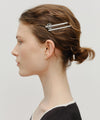 Marithé François Girbaud Circle Logo Slim Metal Hair Pin 2-Pack Silver
