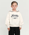 Marithé François Girbaud Kids Sailor Collar Crop Sweatshirt Navy