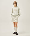 Marithé François Girbaud W VINTAGE CLASSIC LOGO SWEAT MINI SKIRT oatmeal