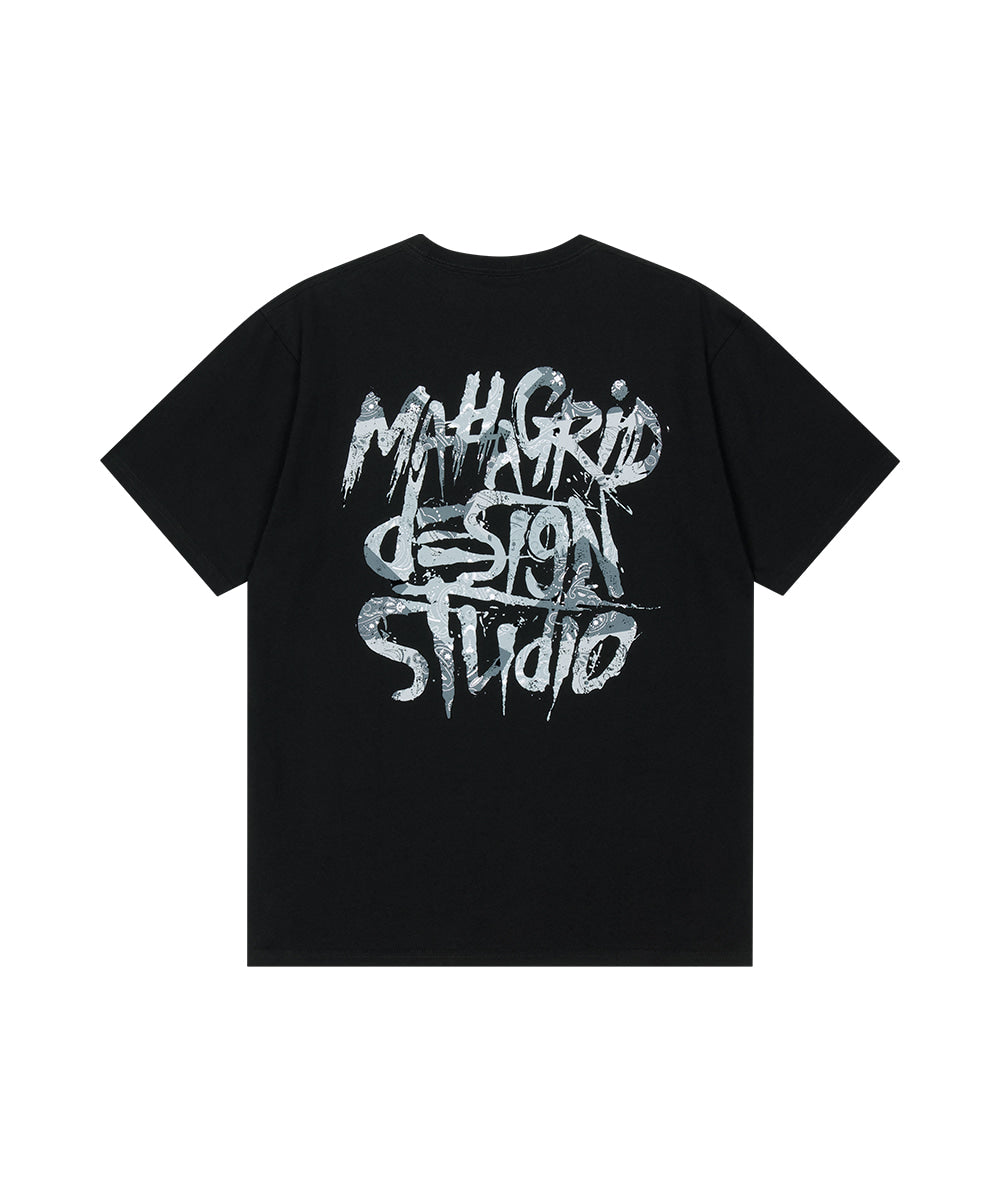 Mahagrid Paisley Slash Logo Tee