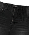 Mahagrid Solar Embroidered Denim Pant [Black]