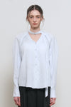 General Idea WOMAN V-Neck Scarf Blouse