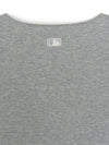 MLB Women's Basic Lace Square Neck Slim Semi Crop T-shirts
