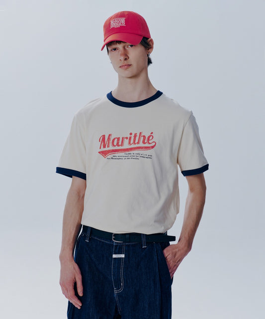 Marithé François Girbaud Vintage Baseball Ringer Tee