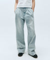 Marithé François Girbaud W Low-Waist Tuck Wide Denim Pants