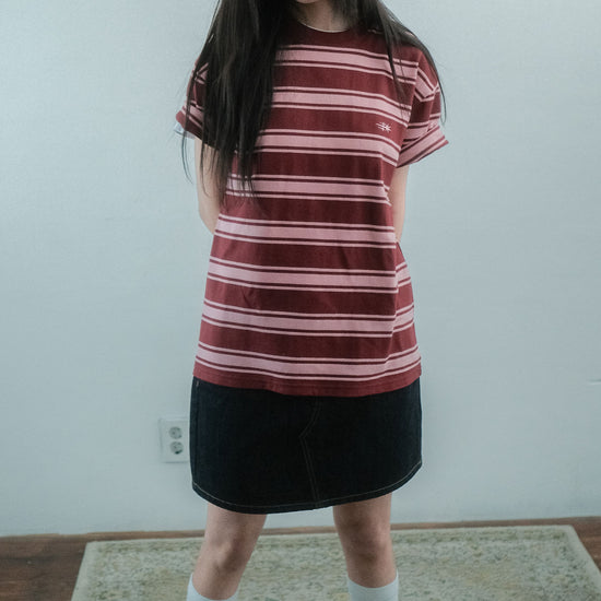 Nice Ghost Club Multi Stripe 3 Star Tee [Red]