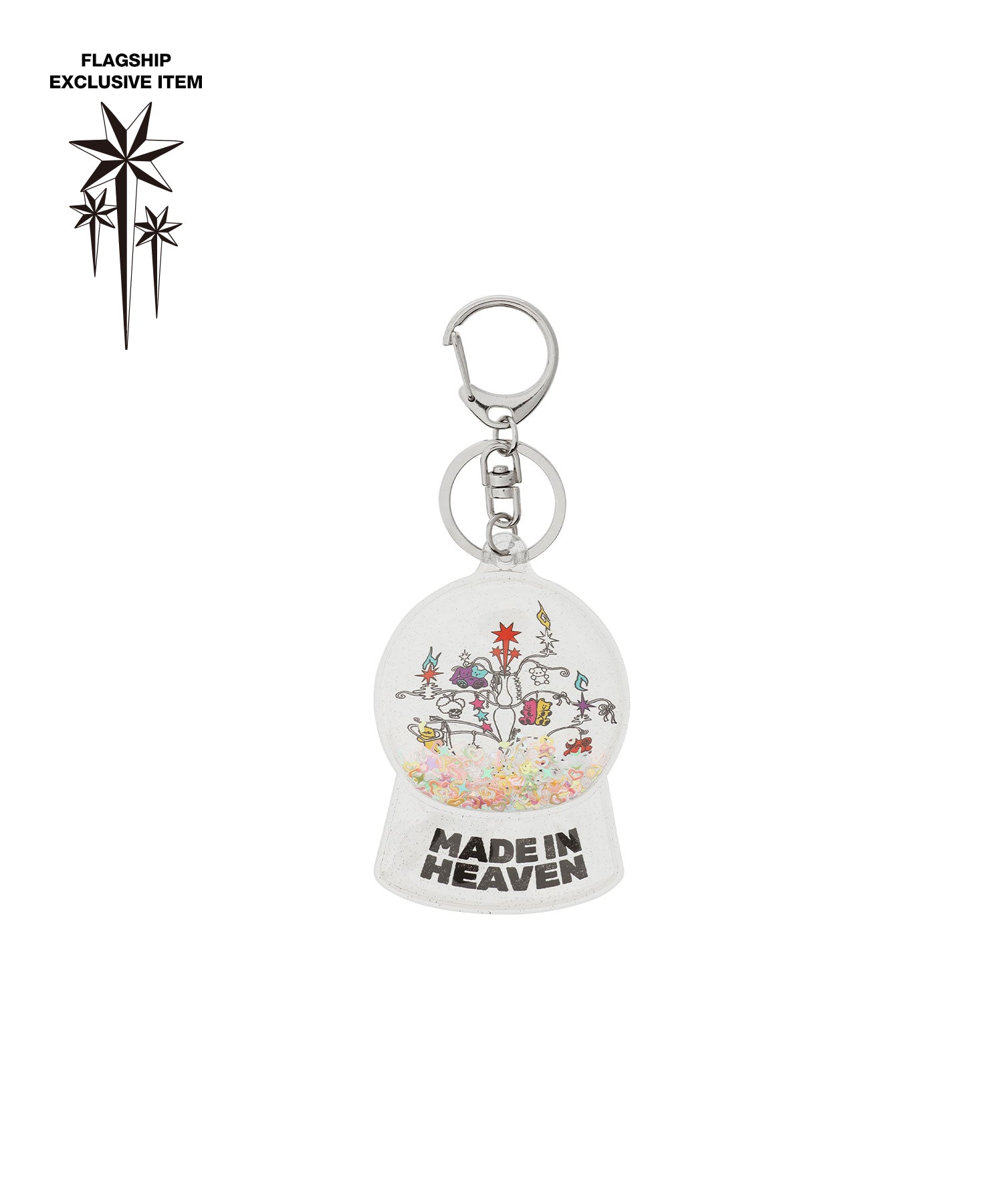 Nice Ghost Club Heaven Sculpture Snowball Key Chain [White]