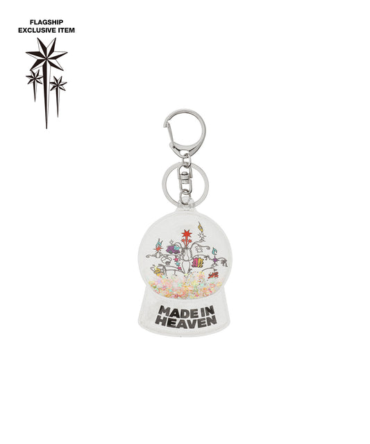 Nice Ghost Club Heaven Sculpture Snowball Key Chain [White]