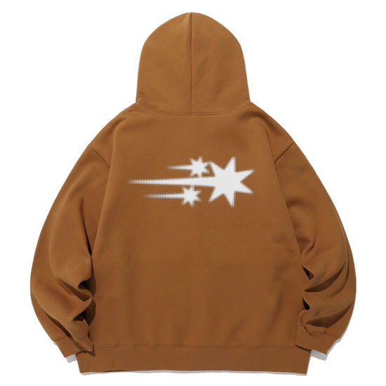 Nice Ghost Club 3STAR HALFTONE SYMBOL ZIP HOODIE [BROWN]