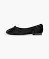 Marithé François Girbaud Women's Ballet Ribbon Velvet Flat Shoes Light Gray