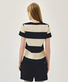 Marithé François Girbaud W MARINE GRAPHIC STRIPE TEE