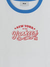 MLB Women's Varsity Lettering Slim Slub Ringer T-shirts