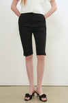 General Idea WOMAN Classic Capri Slit Pants [BLACK]
