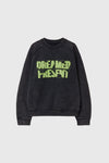 General Idea [XXL Exclusive] UNISEX Garment Dyed Lettering Sweatshirt [GREY]