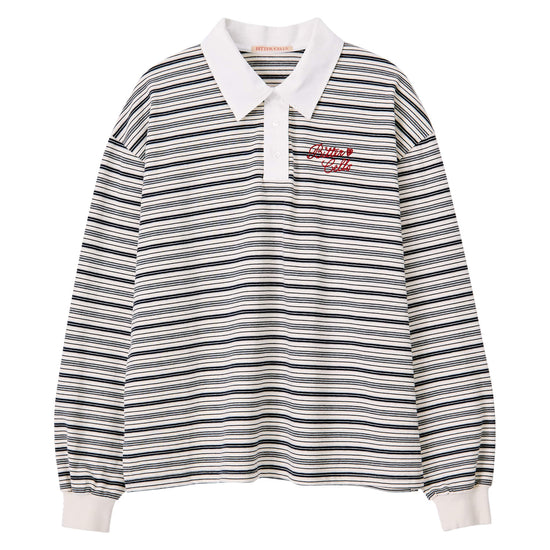 Bitter Cells Gemini Stripe Collar Tee