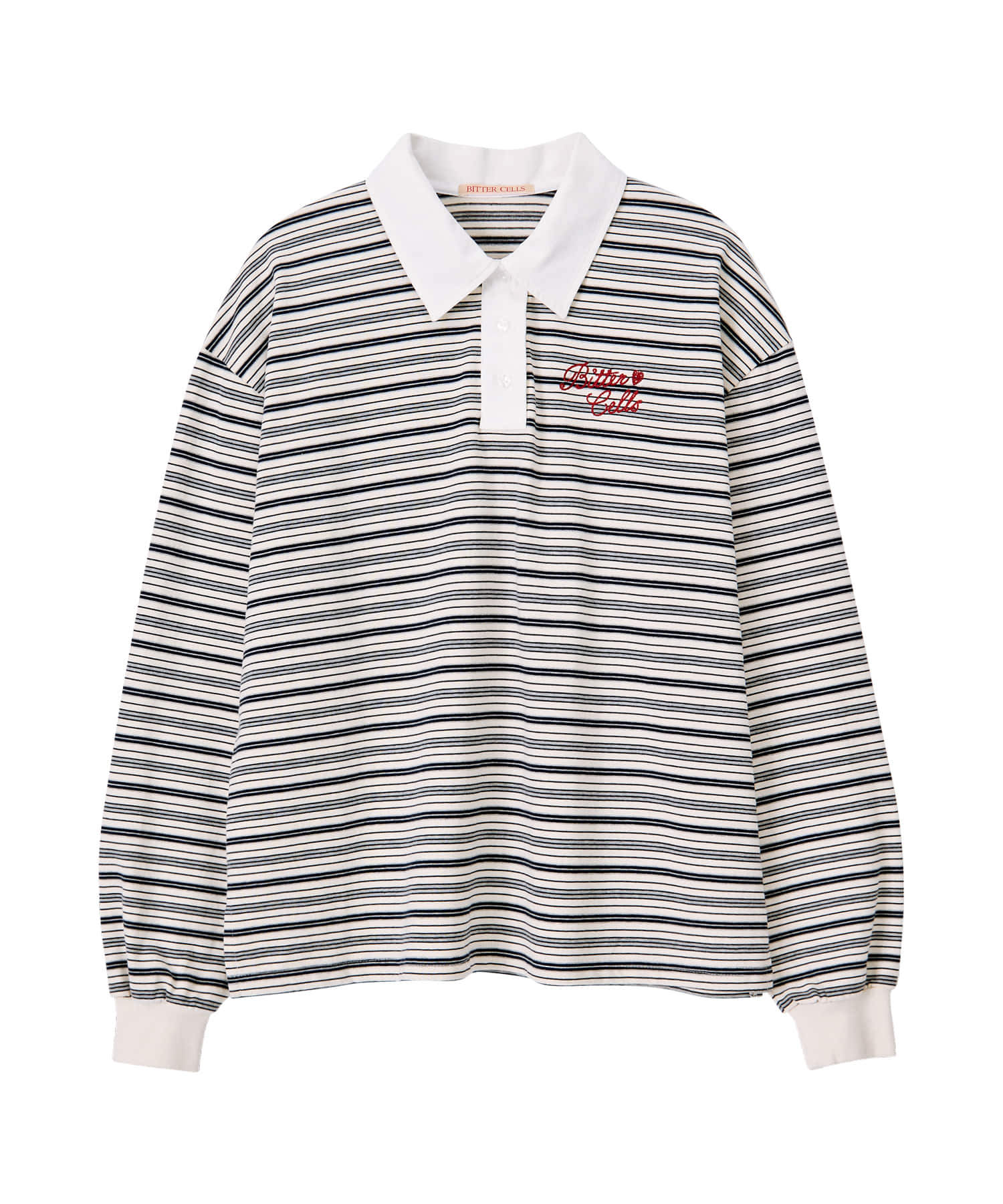 Bitter Cells Gemini Stripe Collar Tee