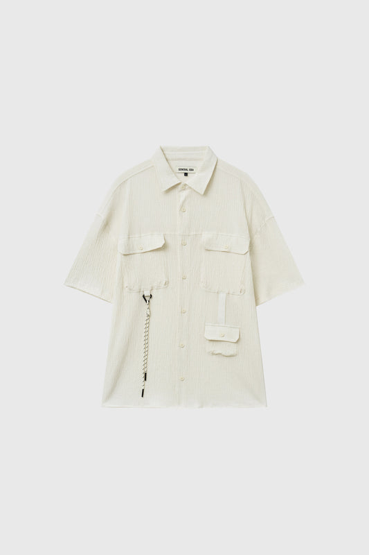 General Idea MAN Pocket Wrinkle Half Shirt