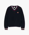 Marithé François Girbaud V-NECK KNIT PULLOVER navy