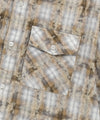 Mahagrid Bleached Raw-Cut Check Shirt
