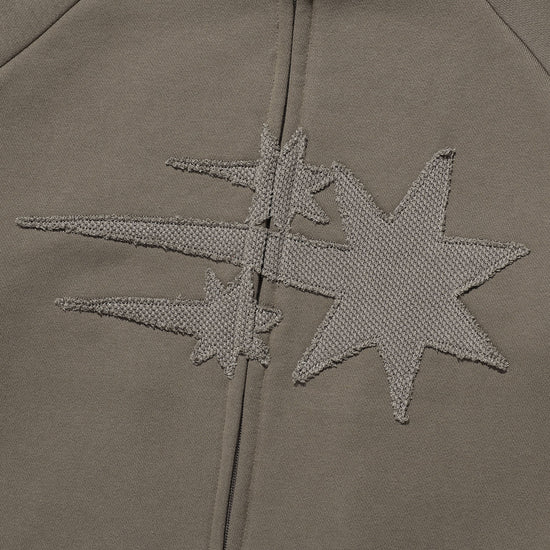 Nice Ghost Club 3 Stars Sweat Jersey Zip Up [Beige]