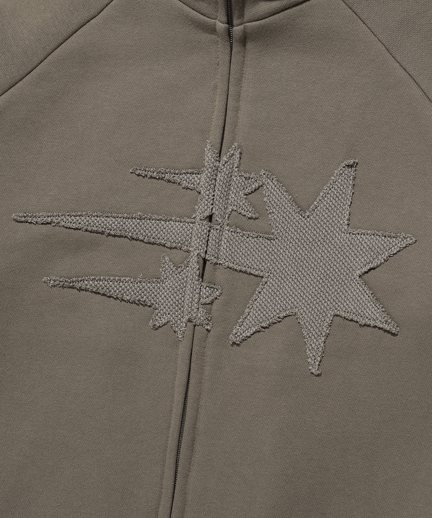 Nice Ghost Club 3 Stars Sweat Jersey Zip Up [Beige]