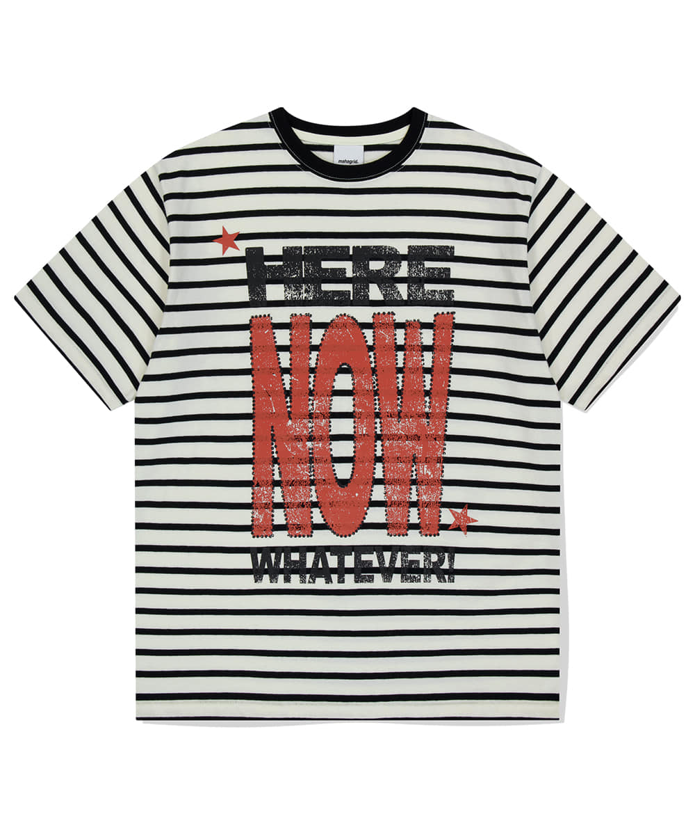 Mahagrid HERE NOW STRIPE TEE