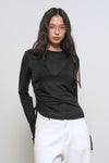 General Idea WOMAN Shirring Long Sleeve T-Shirt